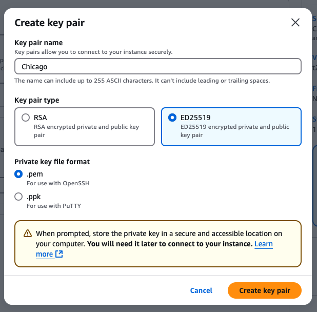 Key Pair Configuration